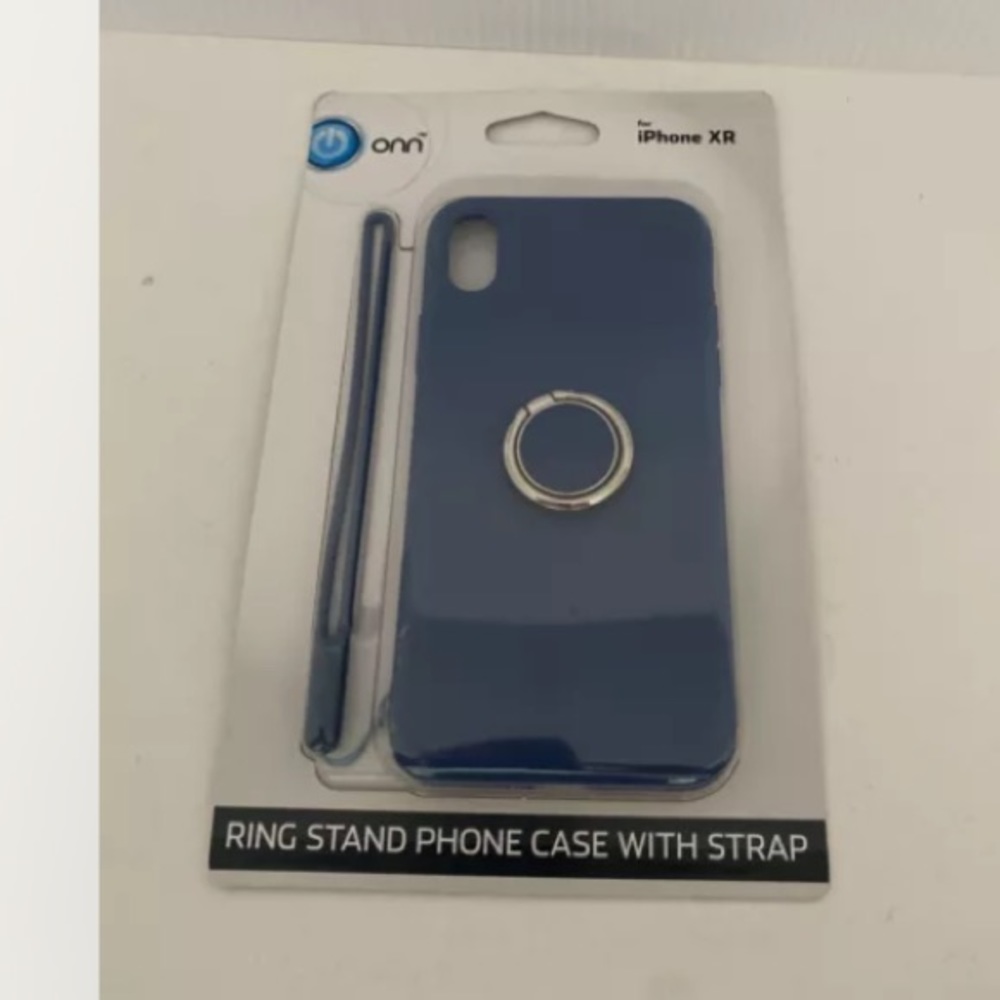 💜Onn iPhone XR Ring Stand PhoneCase W/Strap